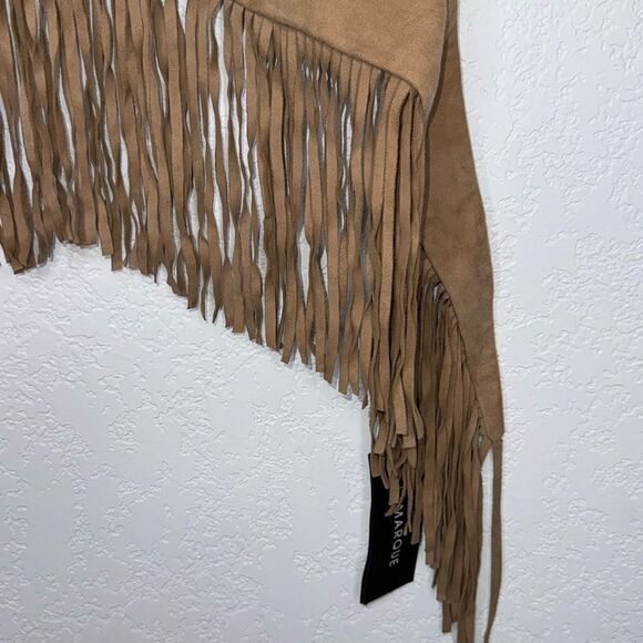 NWT LAMARQUE x REVOLVE Sabbi Suede Top in Sand Large - Picture 3 of 11